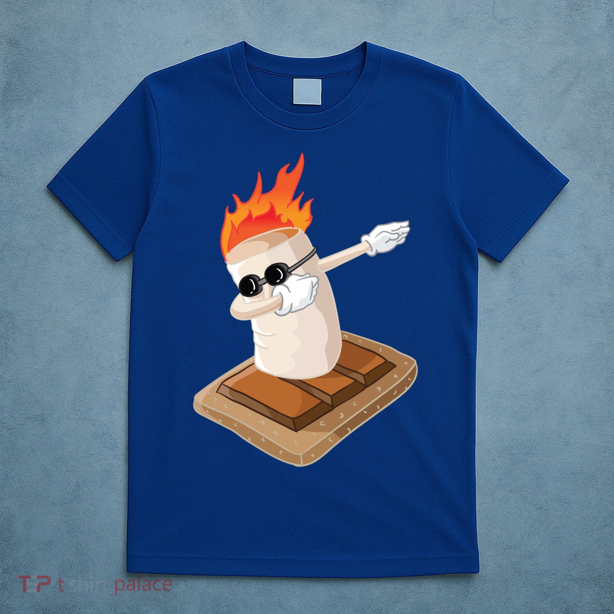 Dabbing Marshmallow Camp Bonfire Funny Smores Camping Dab Meaningful Gift T-Shirt