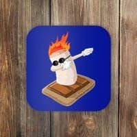 Dabbing Marshmallow Camp Bonfire Funny Smores Camping Dab Meaningful Gift Coaster thumb 0