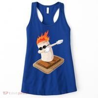 Dabbing Marshmallow Camp Bonfire Funny Smores Camping Dab Meaningful Gift Women's Tank Top thumb 0