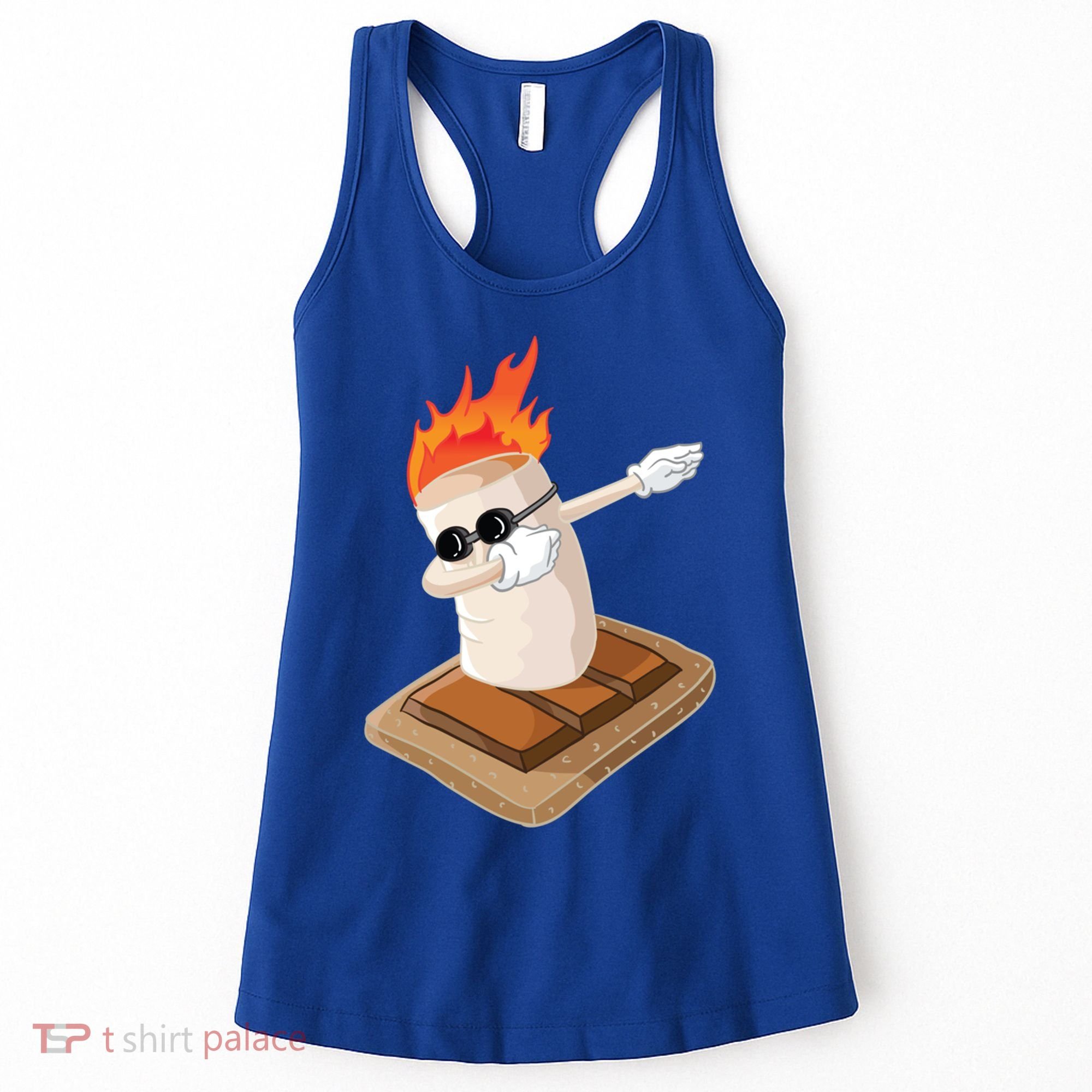 Dabbing Marshmallow Camp Bonfire Funny Smores Camping Dab Meaningful Gift Women's Tank Top