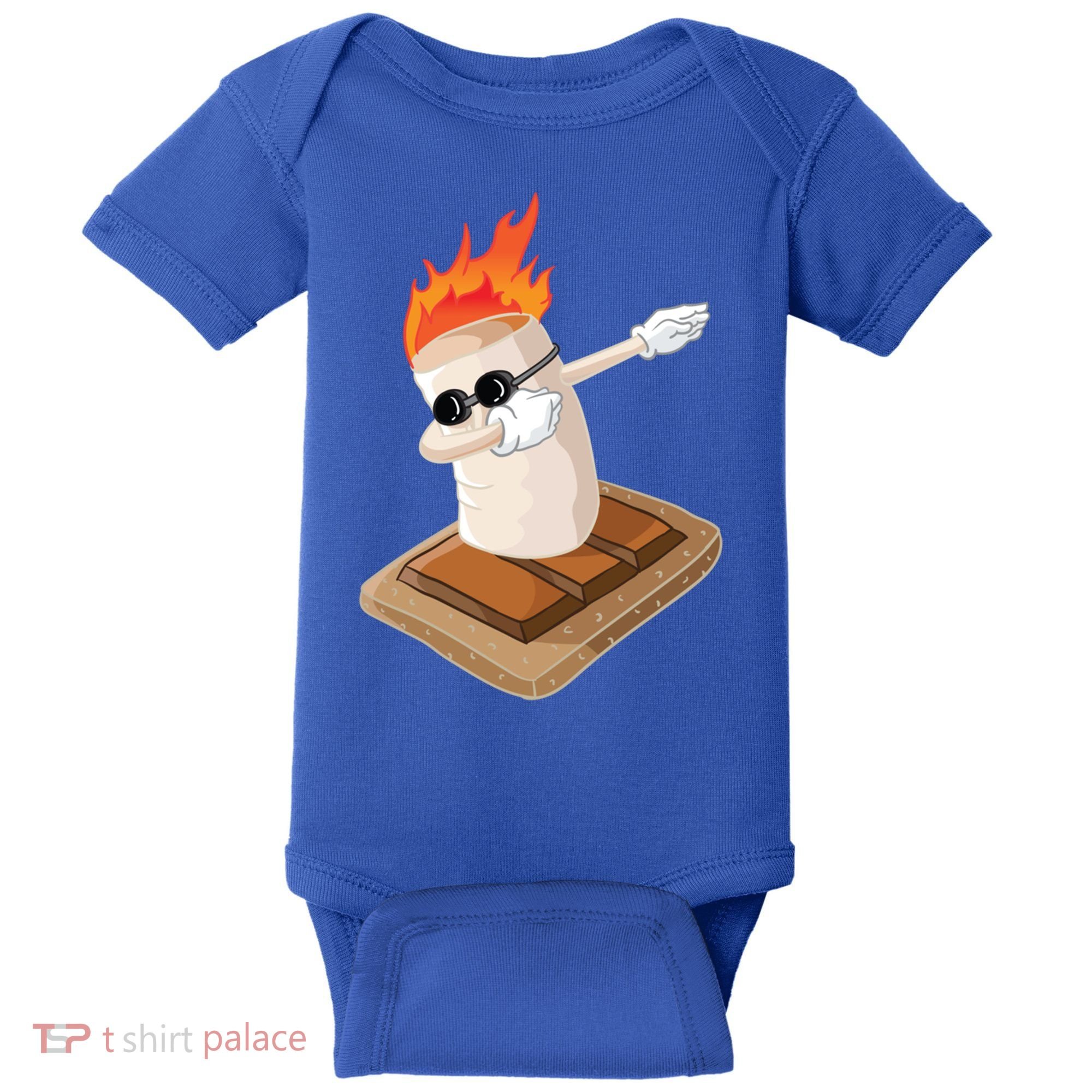 Dabbing Marshmallow Camp Bonfire Funny Smores Camping Dab Meaningful Gift Baby Bodysuit