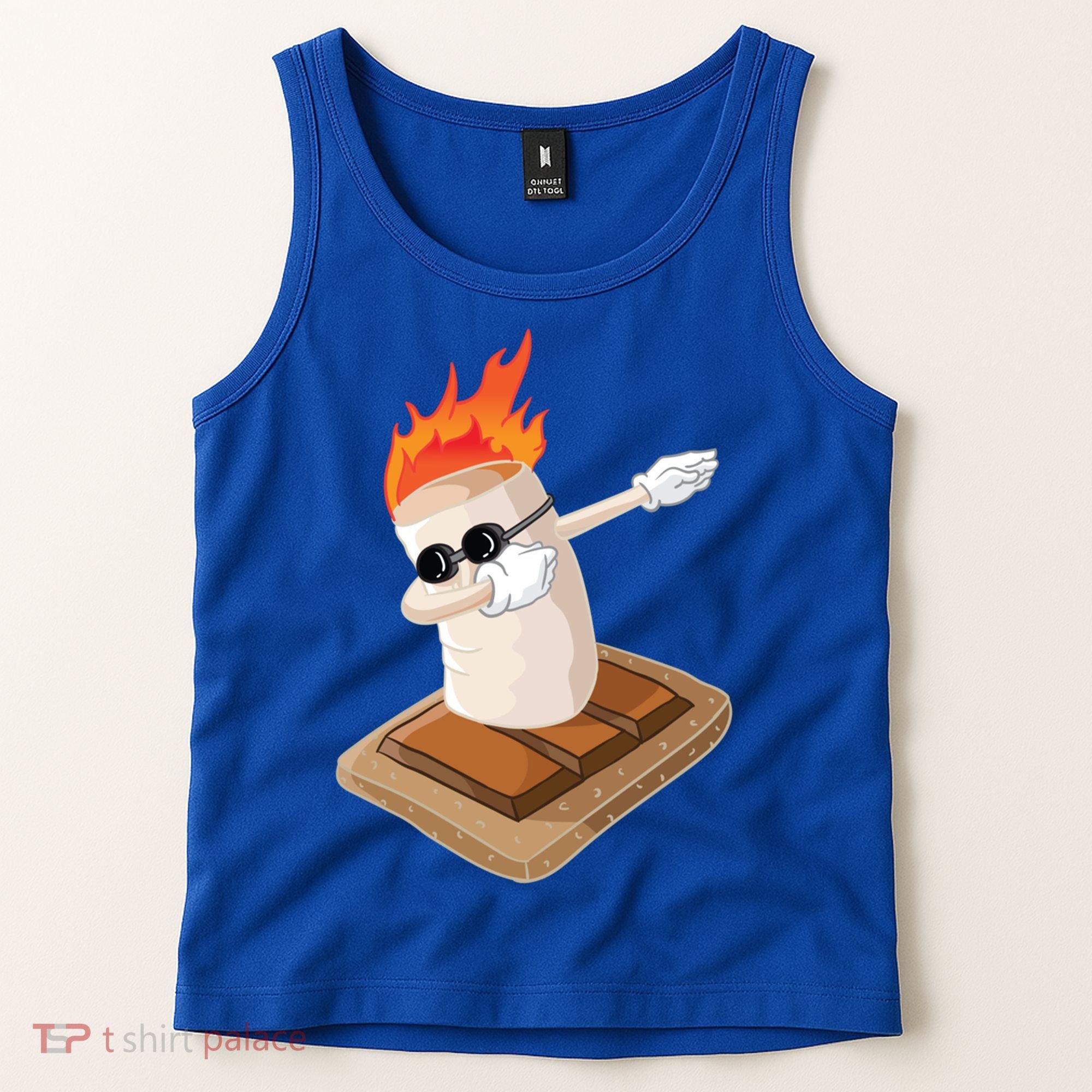 Dabbing Marshmallow Camp Bonfire Funny Smores Camping Dab Meaningful Gift Tank Top