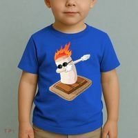 Dabbing Marshmallow Camp Bonfire Funny Smores Camping Dab Meaningful Gift Toddler T-Shirt thumb 2