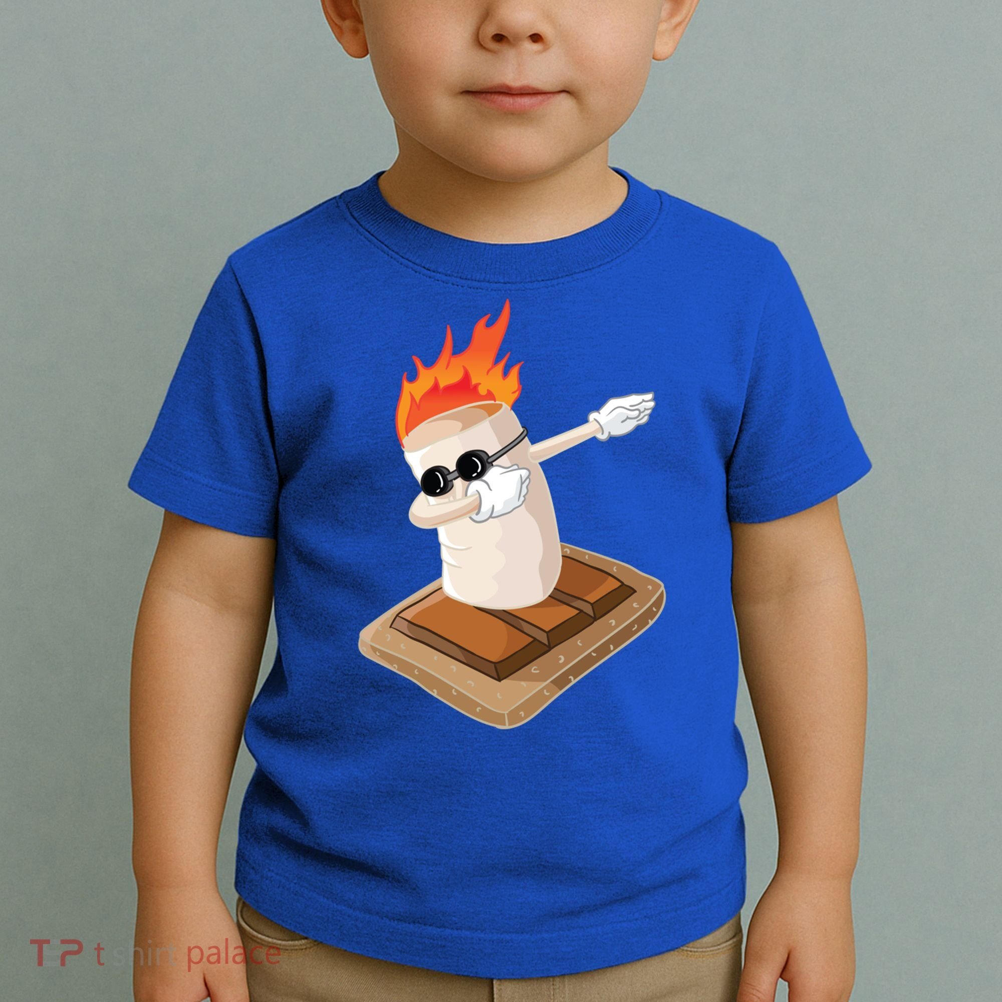 Dabbing Marshmallow Camp Bonfire Funny Smores Camping Dab Meaningful Gift Toddler T-Shirt