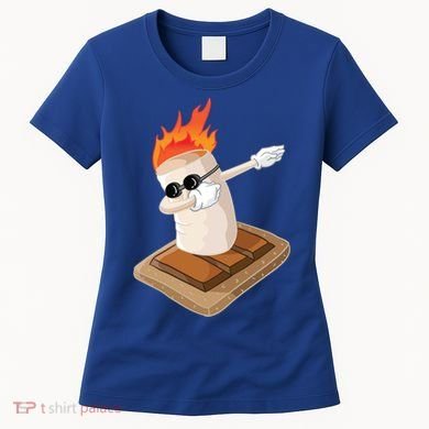 Dabbing Marshmallow Camp Bonfire Funny Smores Camping Dab Meaningful Gift Women's T-Shirt