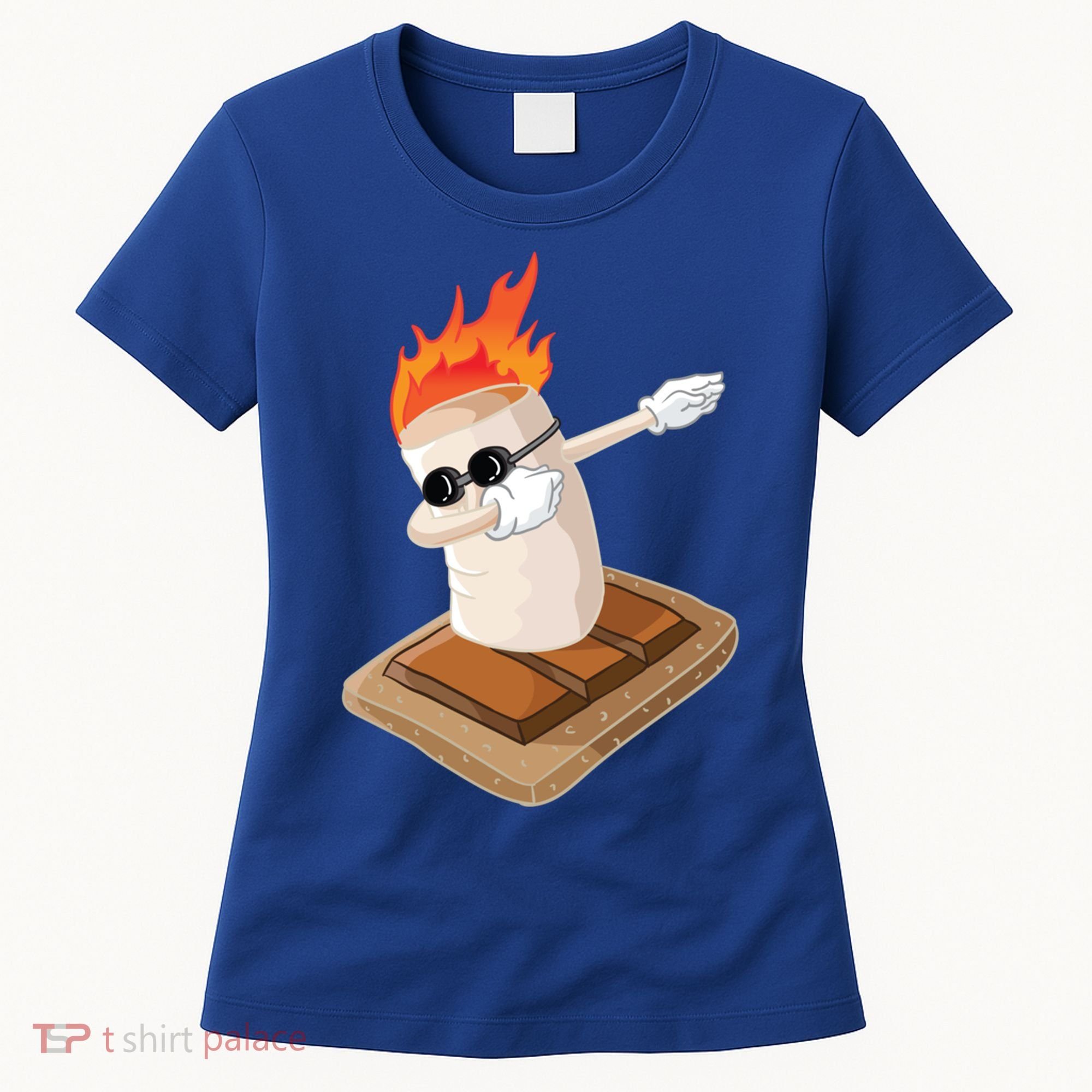 Dabbing Marshmallow Camp Bonfire Funny Smores Camping Dab Meaningful Gift Women's T-Shirt