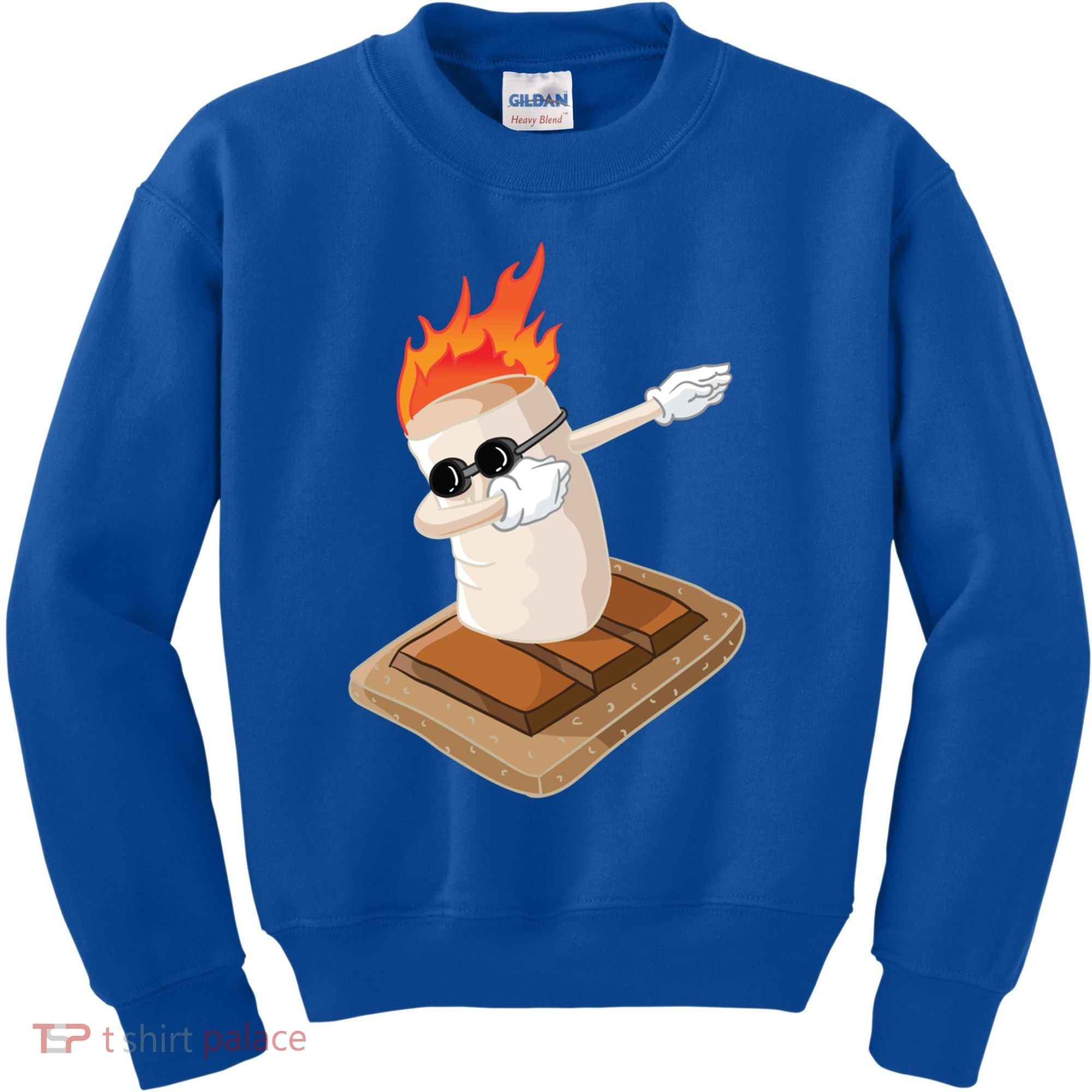 Dabbing Marshmallow Camp Bonfire Funny Smores Camping Dab Meaningful Gift Kids Sweatshirt