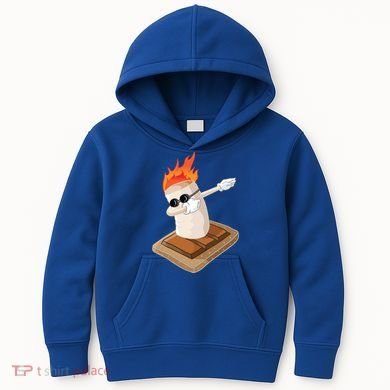 Dabbing Marshmallow Camp Bonfire Funny Smores Camping Dab Meaningful Gift Kids Hoodie