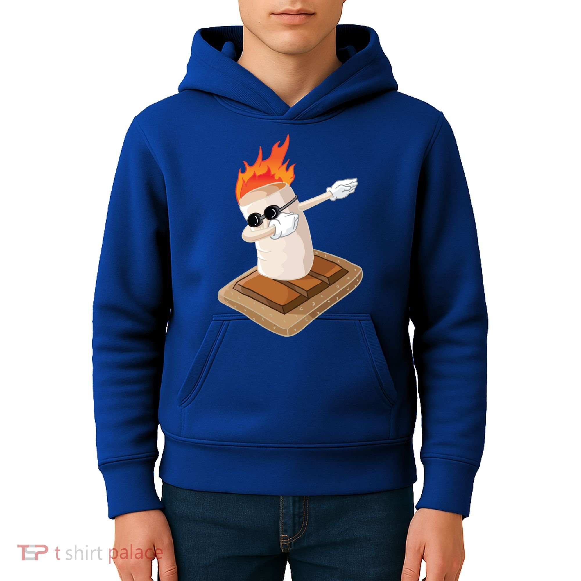 Dabbing Marshmallow Camp Bonfire Funny Smores Camping Dab Meaningful Gift Kids Hoodie