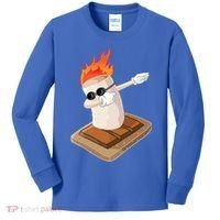 Dabbing Marshmallow Camp Bonfire Funny Smores Camping Dab Meaningful Gift Kids Long Sleeve Shirt thumb 0