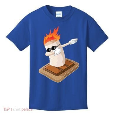 Dabbing Marshmallow Camp Bonfire Funny Smores Camping Dab Meaningful Gift Kids T-Shirt
