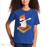 Dabbing Marshmallow Camp Bonfire Funny Smores Camping Dab Meaningful Gift Kids T-Shirt thumb 2