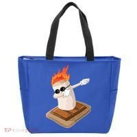 Dabbing Marshmallow Camp Bonfire Funny Smores Camping Dab Meaningful Gift Tote Bag thumb 0