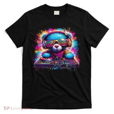 Dj Music Colorful Teddy Bear T-Shirt
