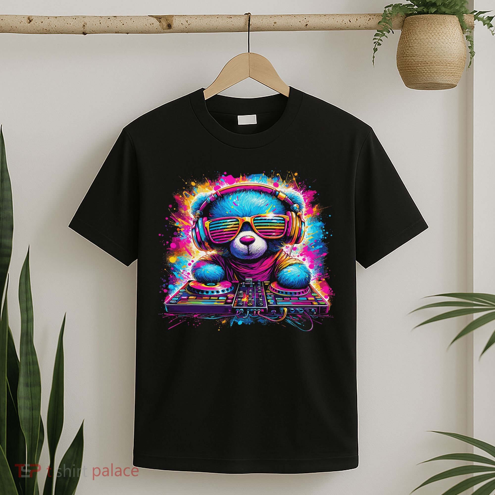 Dj Music Colorful Teddy Bear T-Shirt
