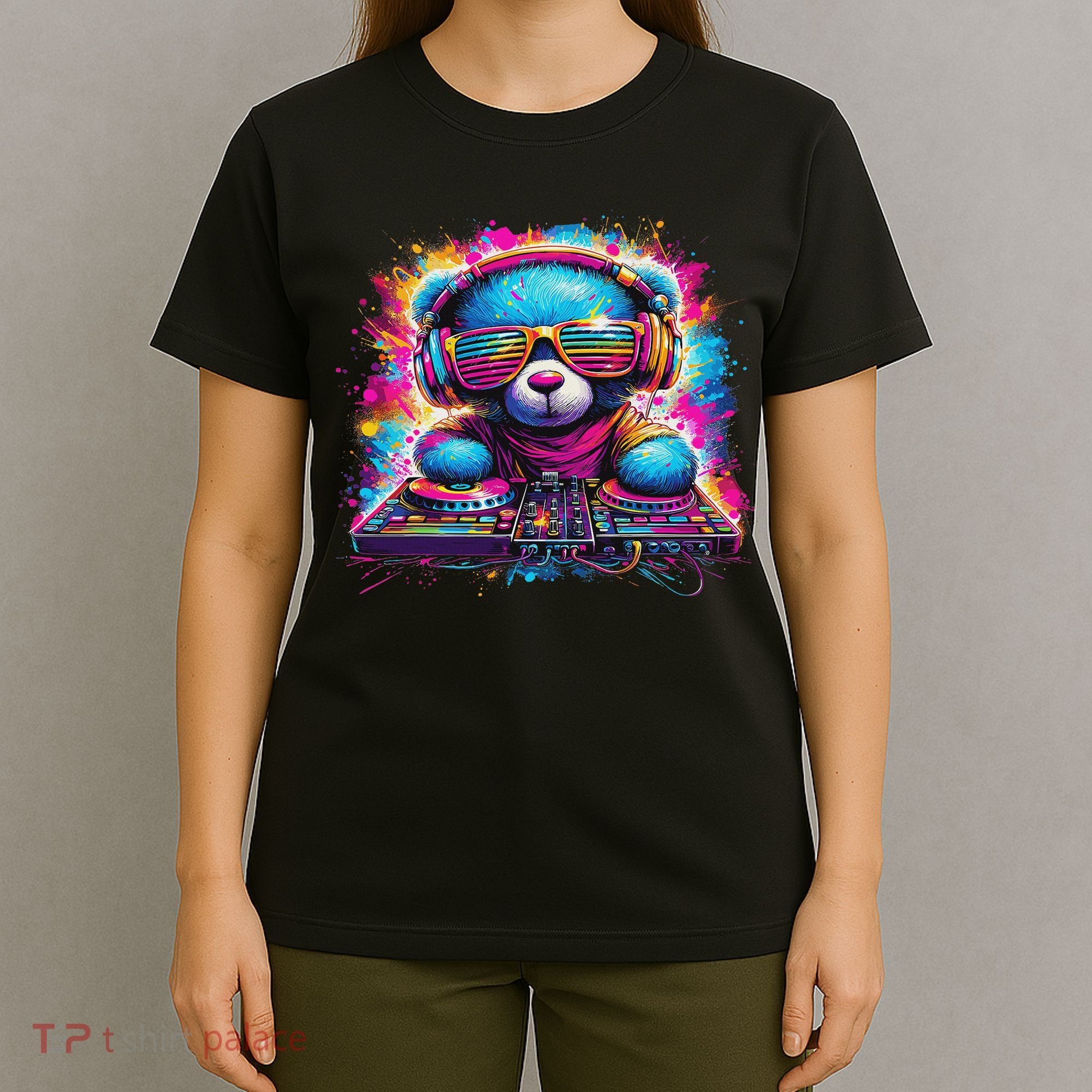 Dj Music Colorful Teddy Bear T-Shirt