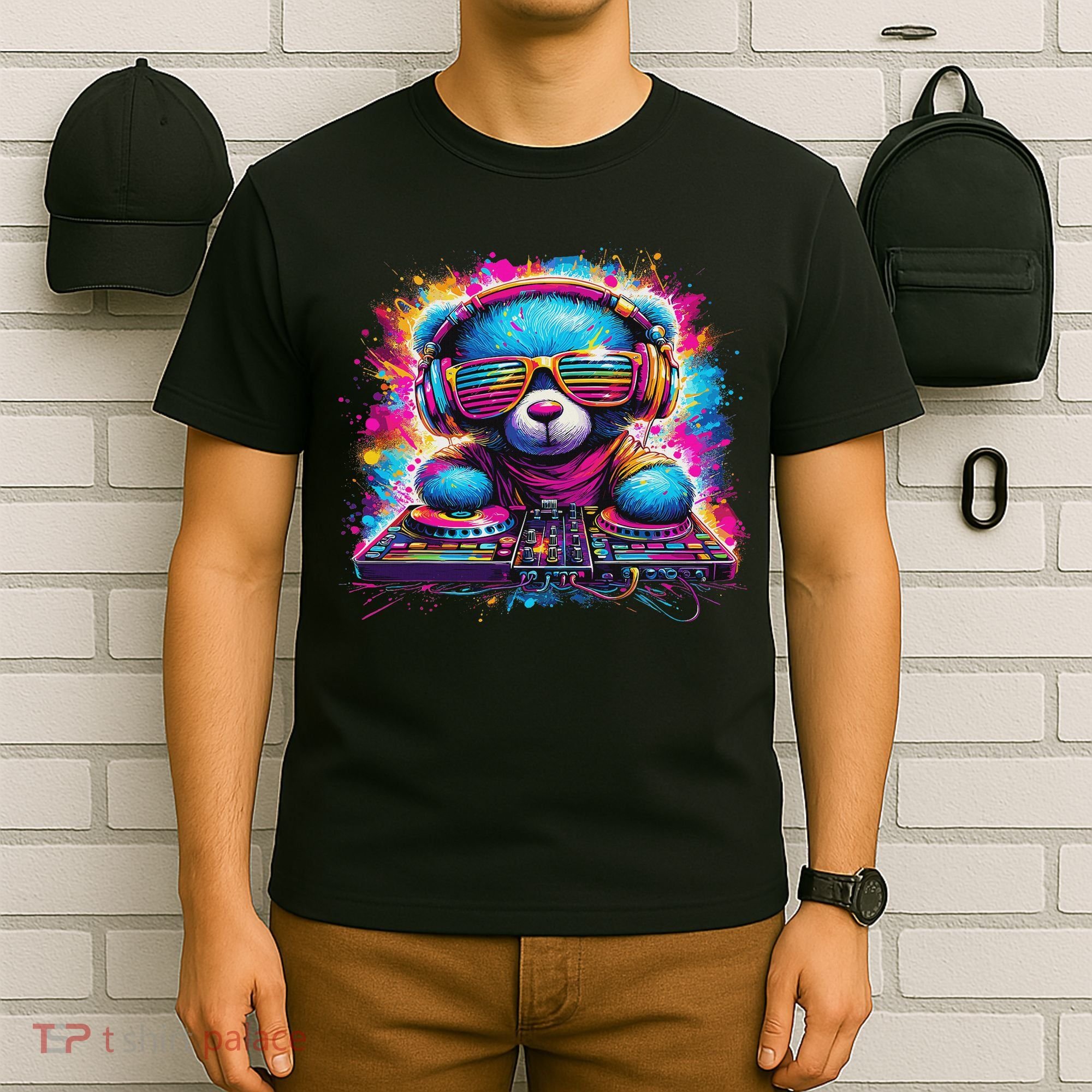 Dj Music Colorful Teddy Bear T-Shirt