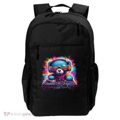 Dj Music Colorful Teddy Bear Backpack