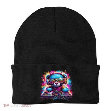 Dj Music Colorful Teddy Bear Beanie