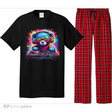 Dj Music Colorful Teddy Bear Pajama Set