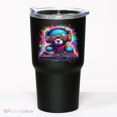 Dj Music Colorful Teddy Bear Tumbler