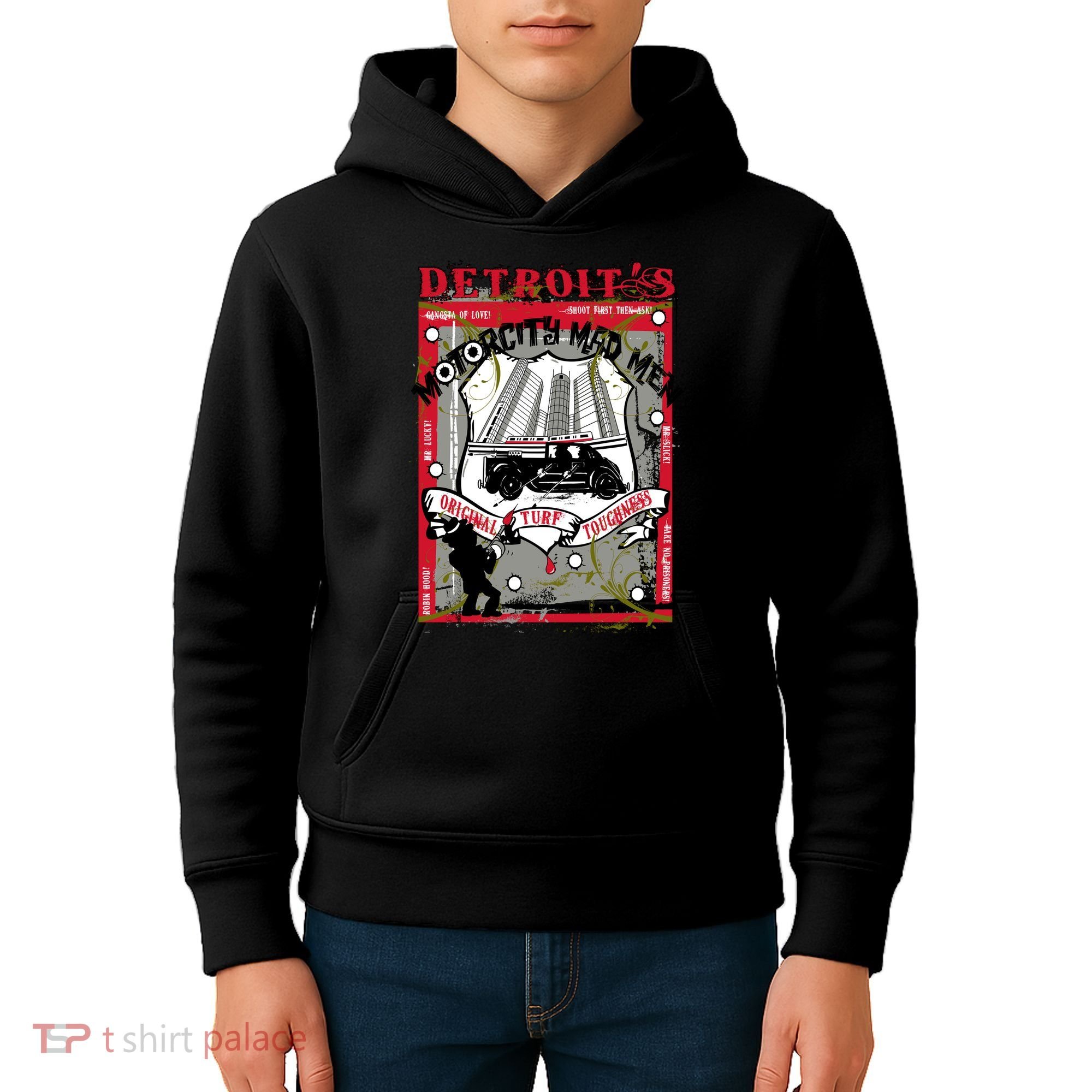 Detroits Motor City Mad Men Kids Hoodie