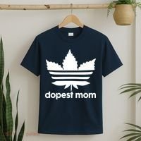 Dopest Mom Cannabis Weed Leaf 420 Pot Stoner Mother Day T-Shirt thumb 2