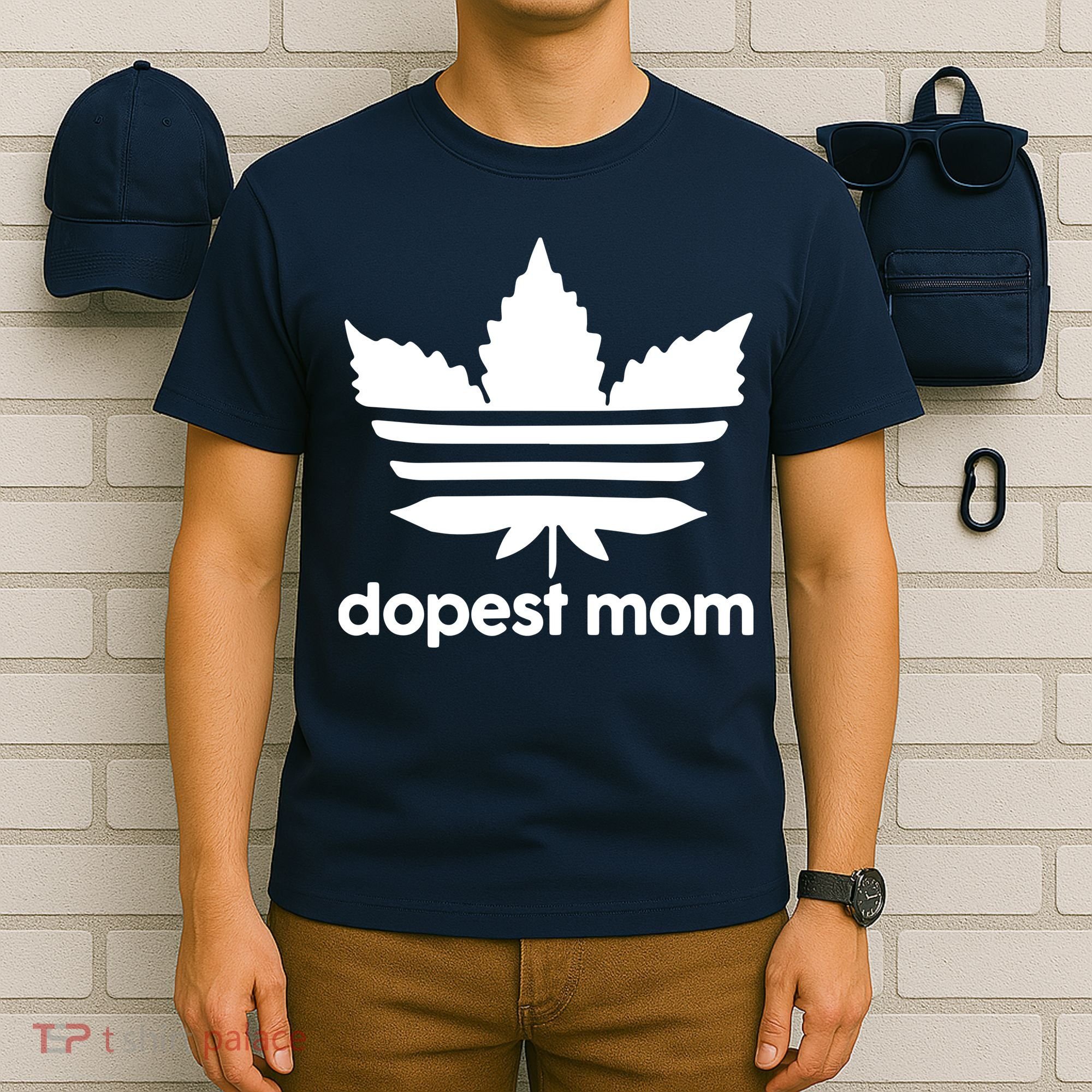Dopest Mom Cannabis Weed Leaf 420 Pot Stoner Mother Day T-Shirt
