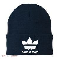 Dopest Mom Cannabis Weed Leaf 420 Pot Stoner Mother Day Beanie thumb 0