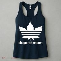 Dopest Mom Cannabis Weed Leaf 420 Pot Stoner Mother Day Women's Tank Top thumb 3