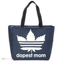 Dopest Mom Cannabis Weed Leaf 420 Pot Stoner Mother Day Tote Bag thumb 0