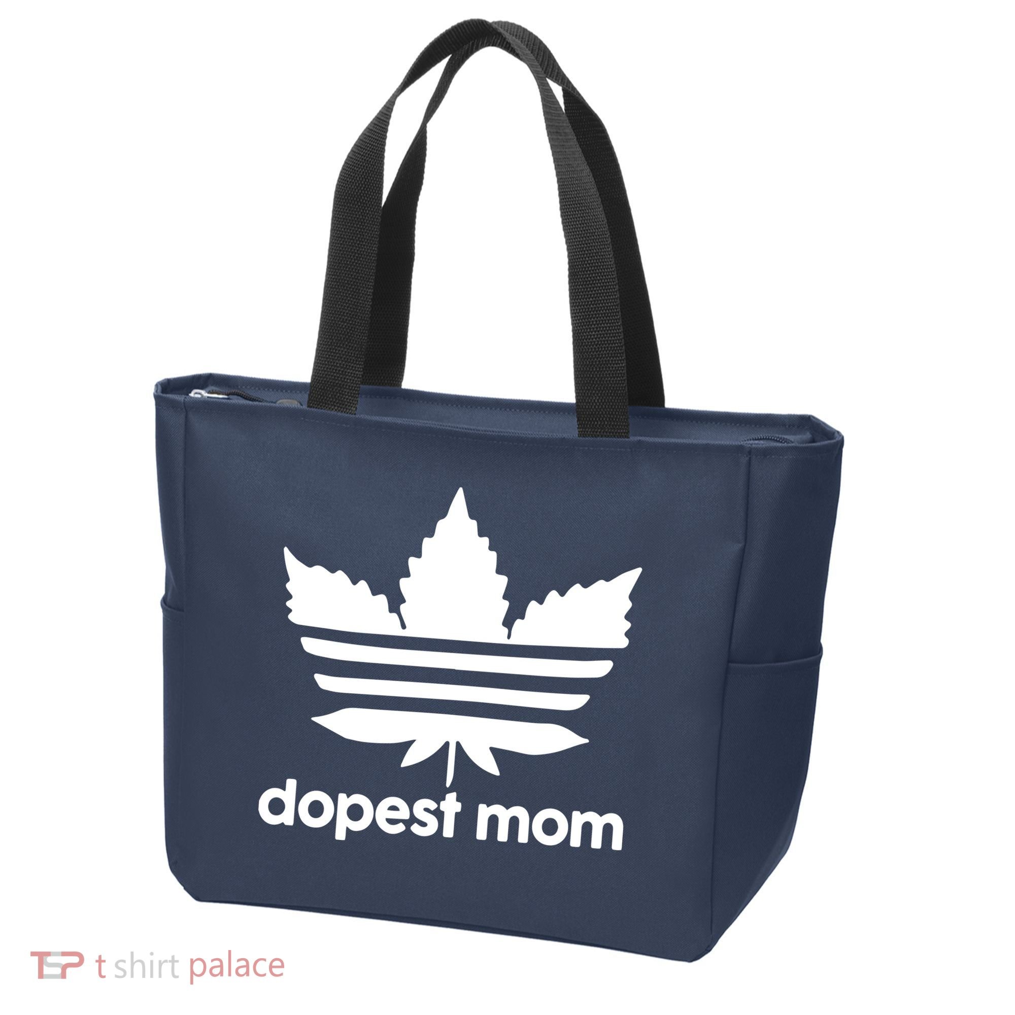 Dopest Mom Cannabis Weed Leaf 420 Pot Stoner Mother Day Tote Bag