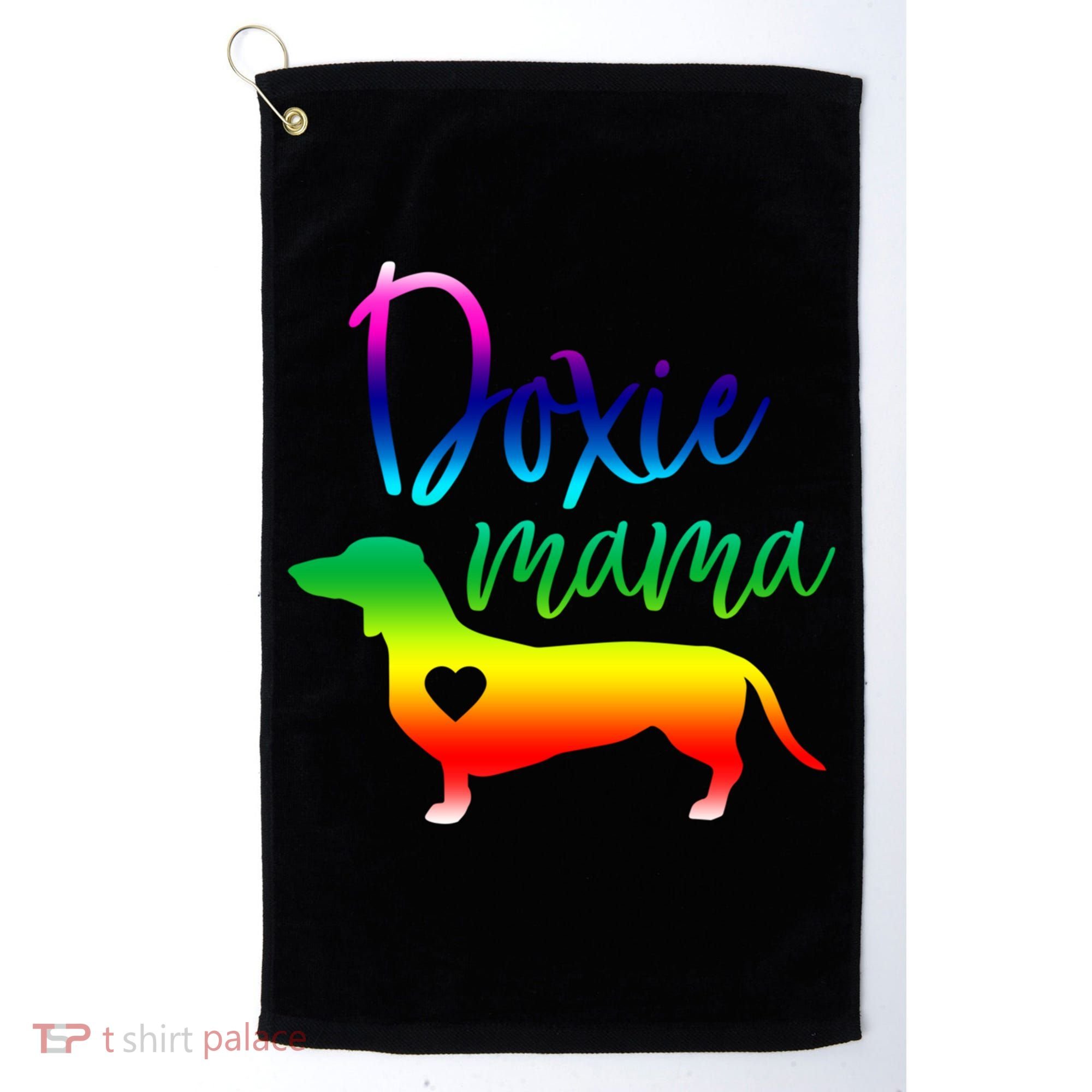 Doxie Mama Dachshund Mom Funny Wiener Dog Gift Golf Towel