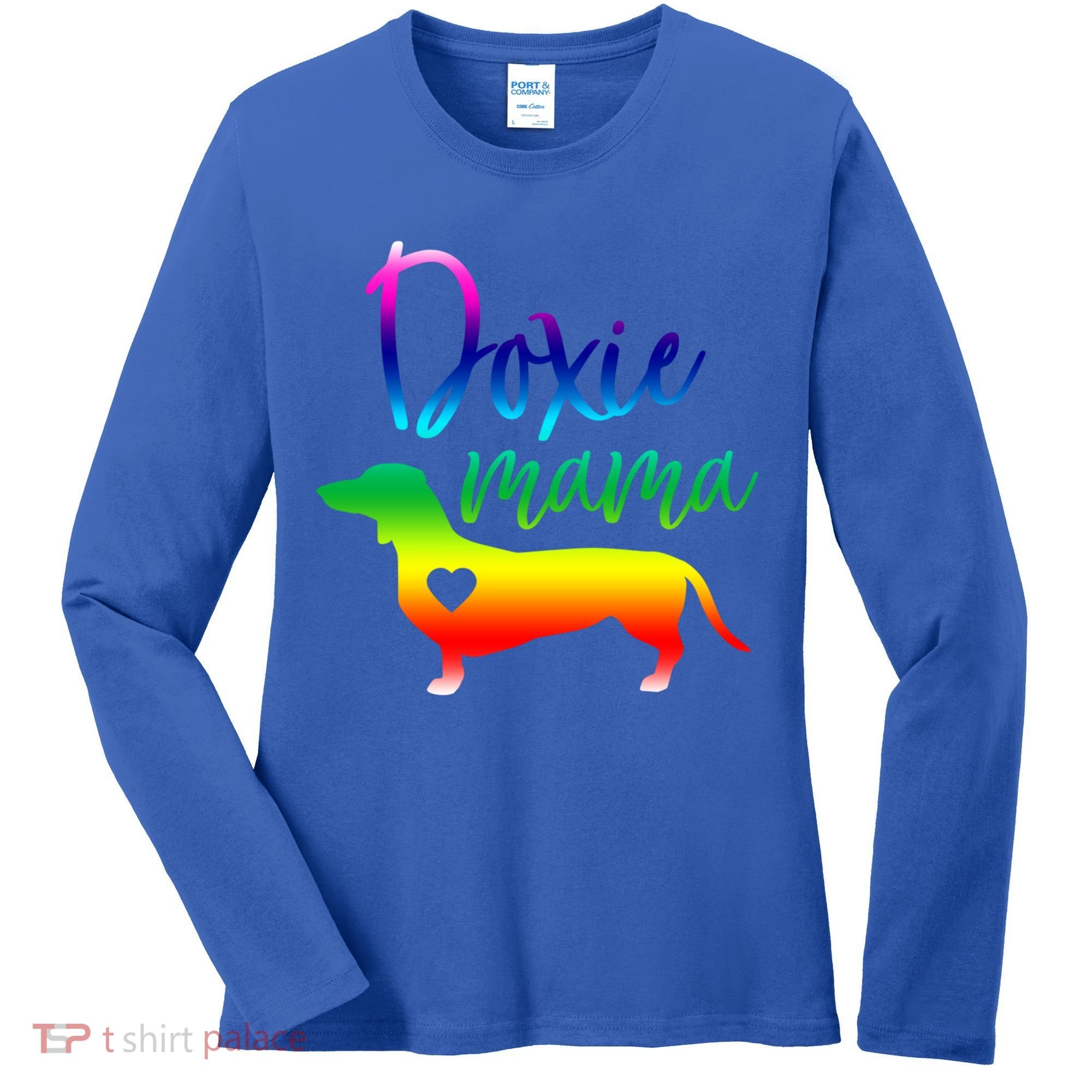 Doxie Mama Dachshund Mom Funny Wiener Dog Gift Women's Long Sleeve Shirt