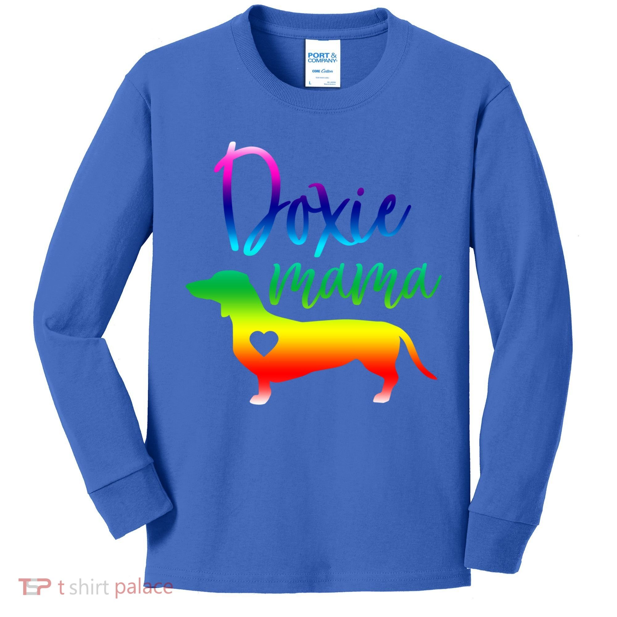 Doxie Mama Dachshund Mom Funny Wiener Dog Gift Kids Long Sleeve Shirt