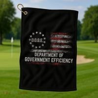 Doge Meme D.O.G.E. Department Of Government Efficiency Golf Towel thumb 1