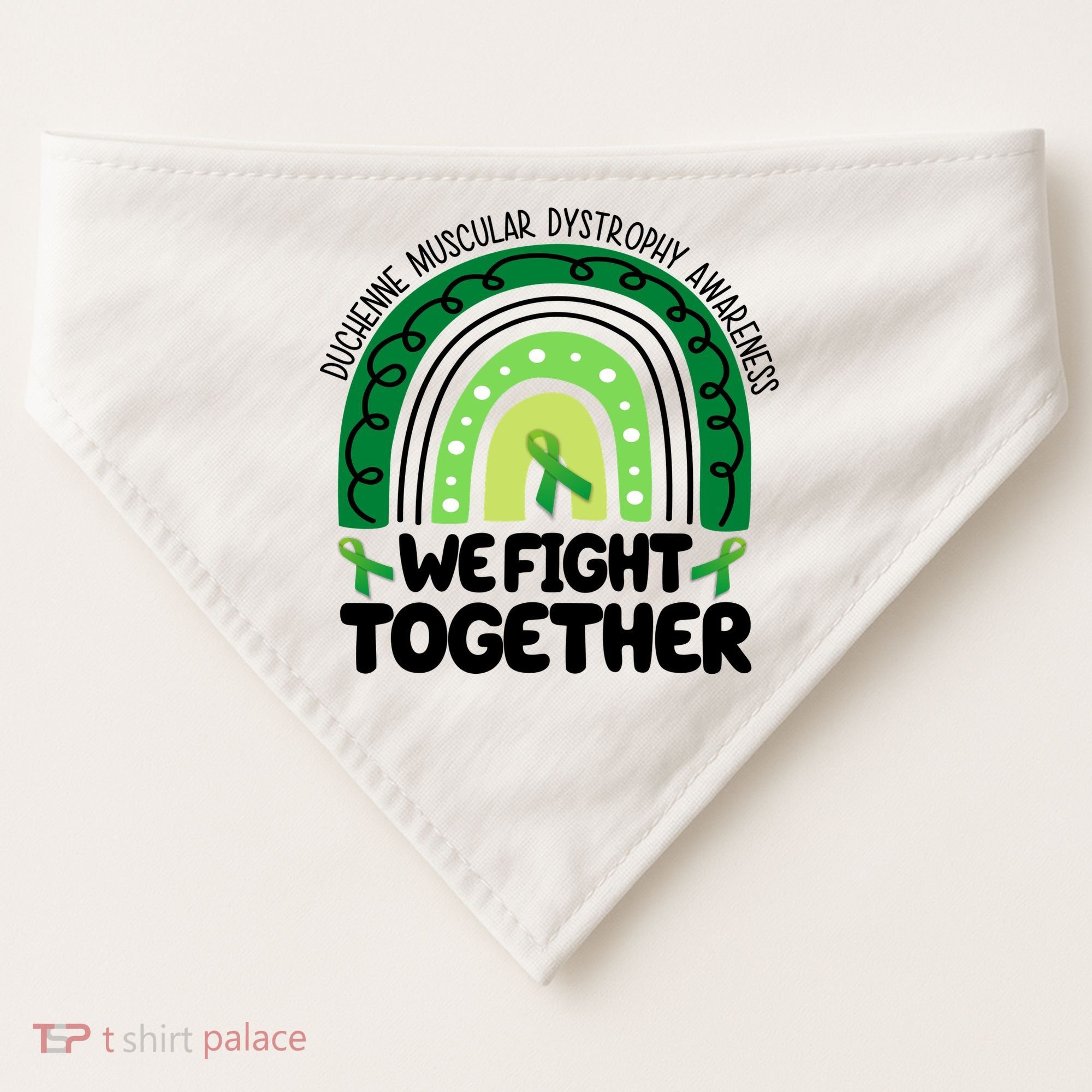 Duchenne Muscular Dystrophy Awareness We Fight Together USA-Made Doggie Bandana