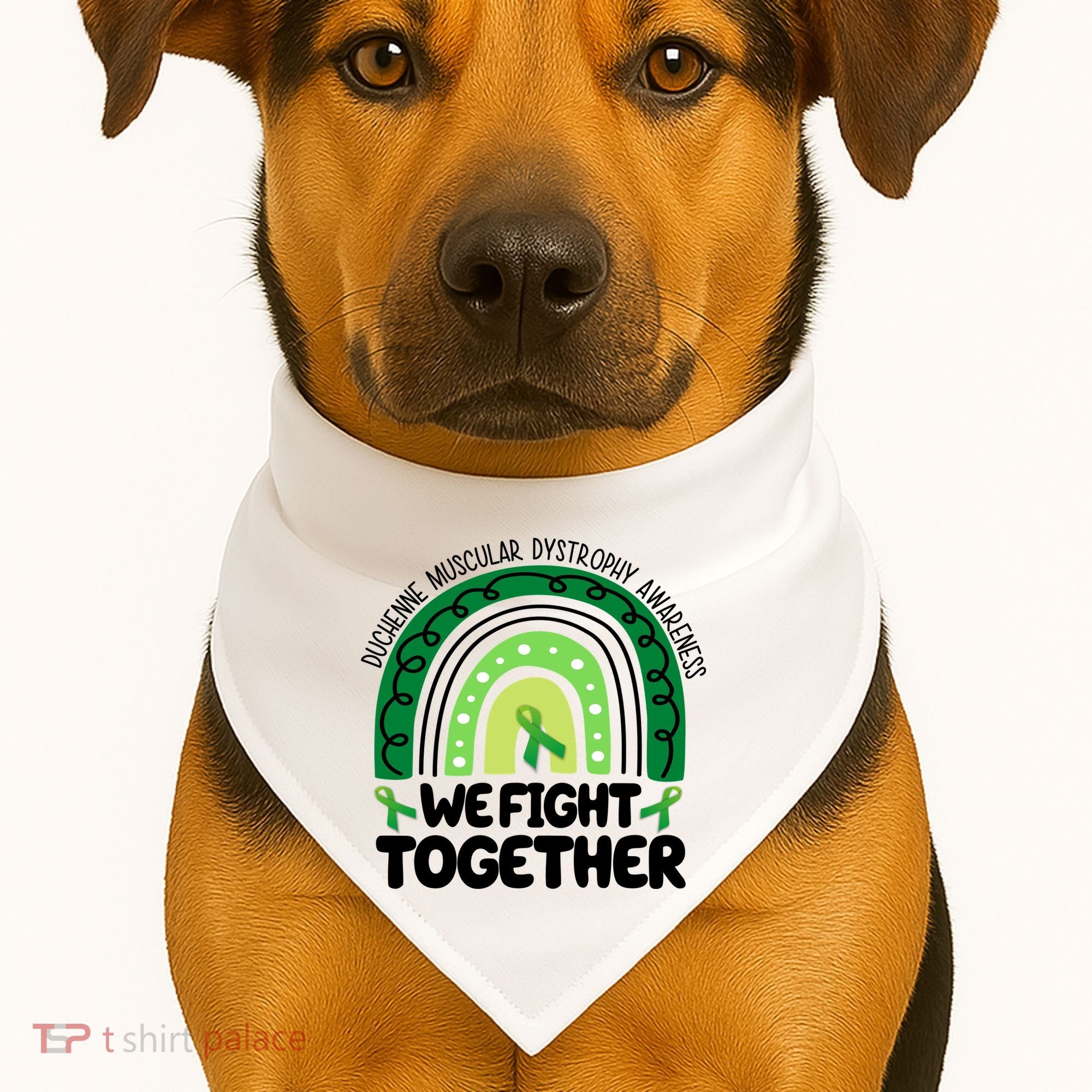 Duchenne Muscular Dystrophy Awareness We Fight Together USA-Made Doggie Bandana
