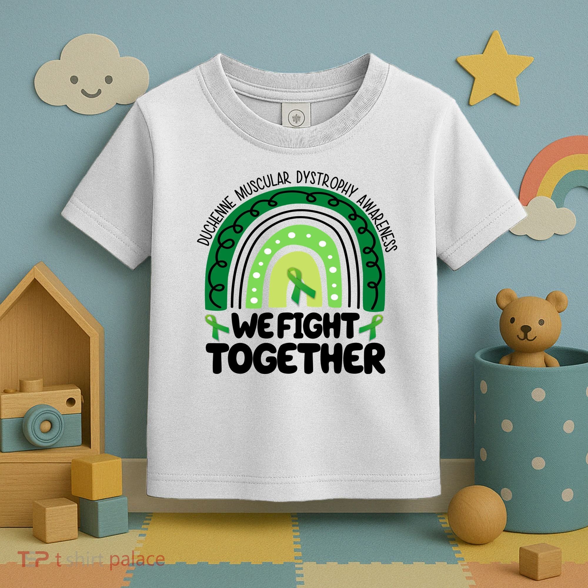 Duchenne Muscular Dystrophy Awareness We Fight Together Toddler T-Shirt