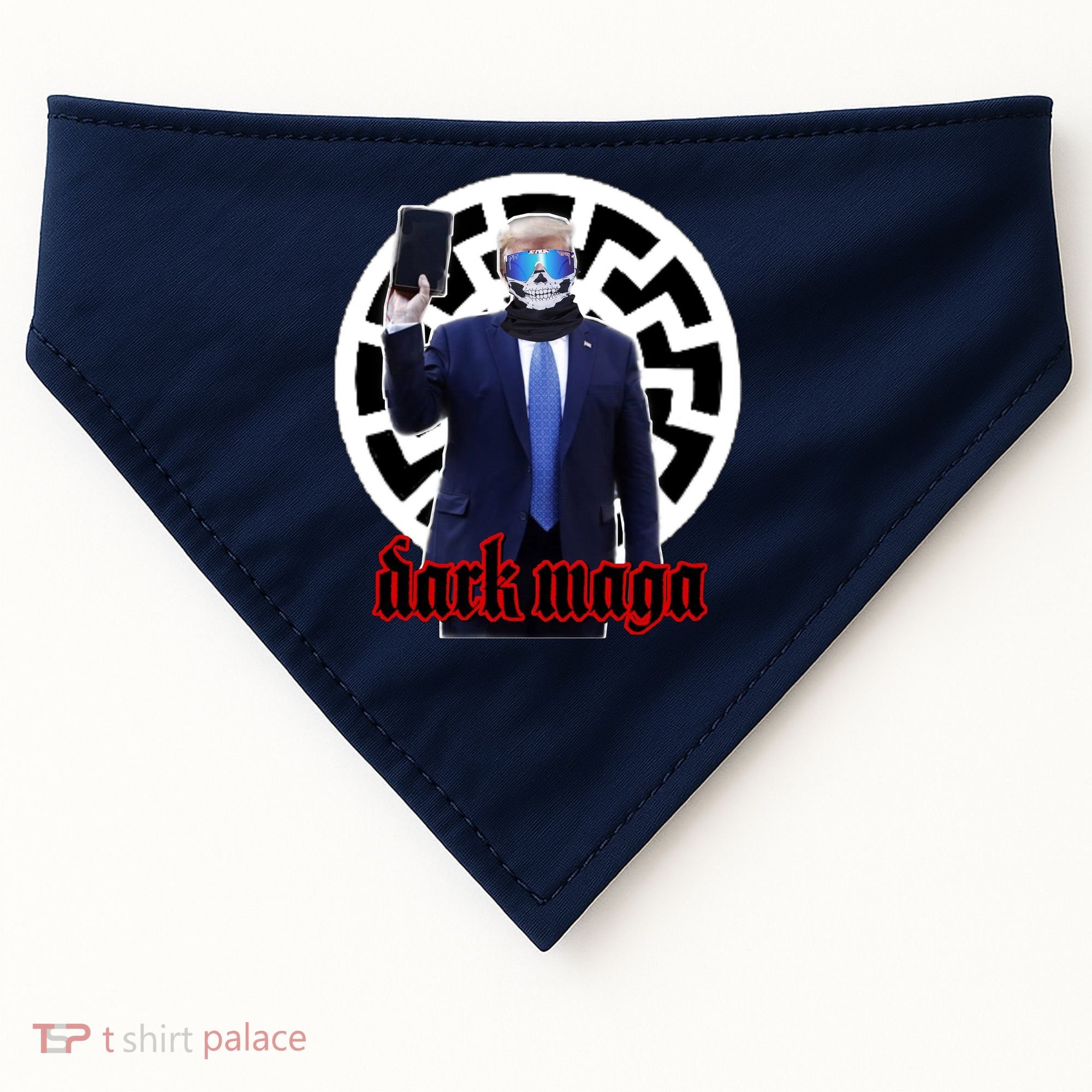 Dark Maga Donald Trump 2024 USA-Made Doggie Bandana