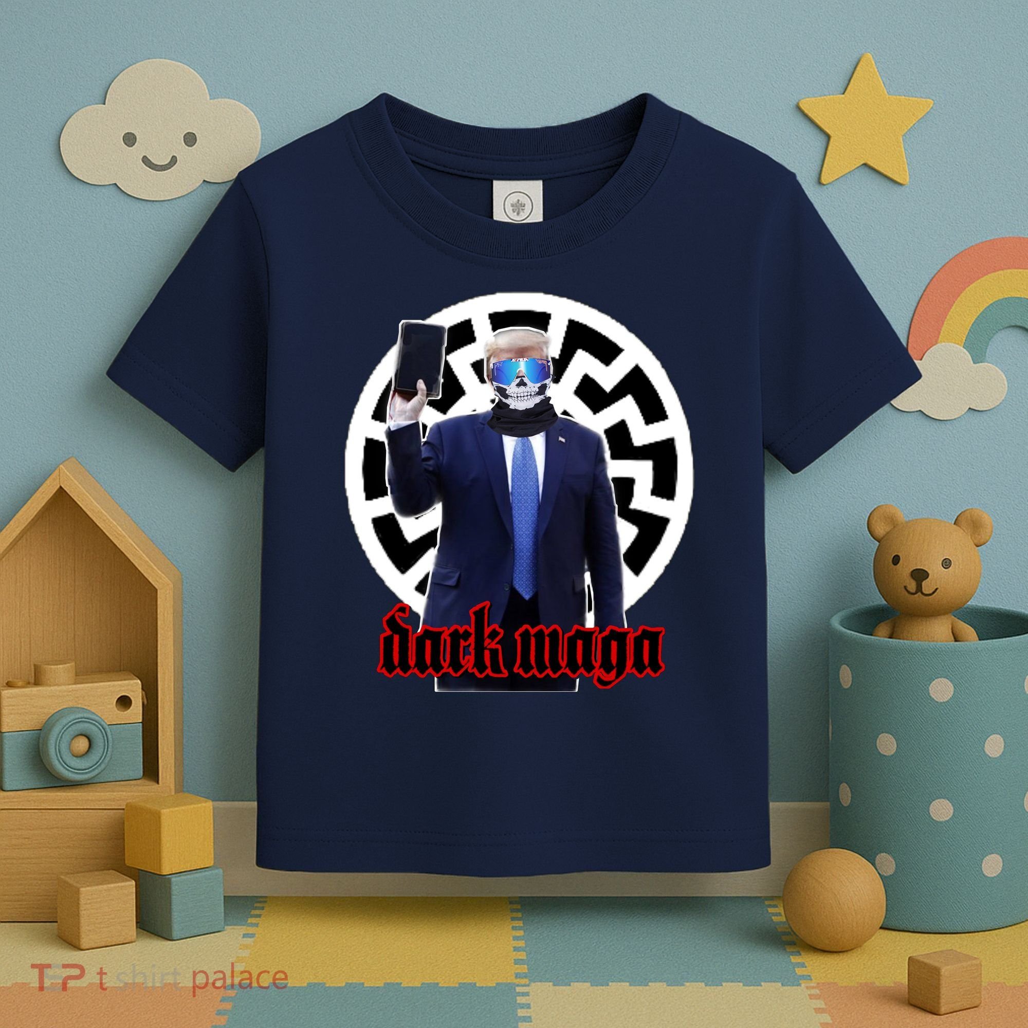 Dark Maga Donald Trump 2024 Toddler T-Shirt