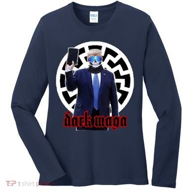 Dark Maga Donald Trump 2024 Women's Long Sleeve Shirt