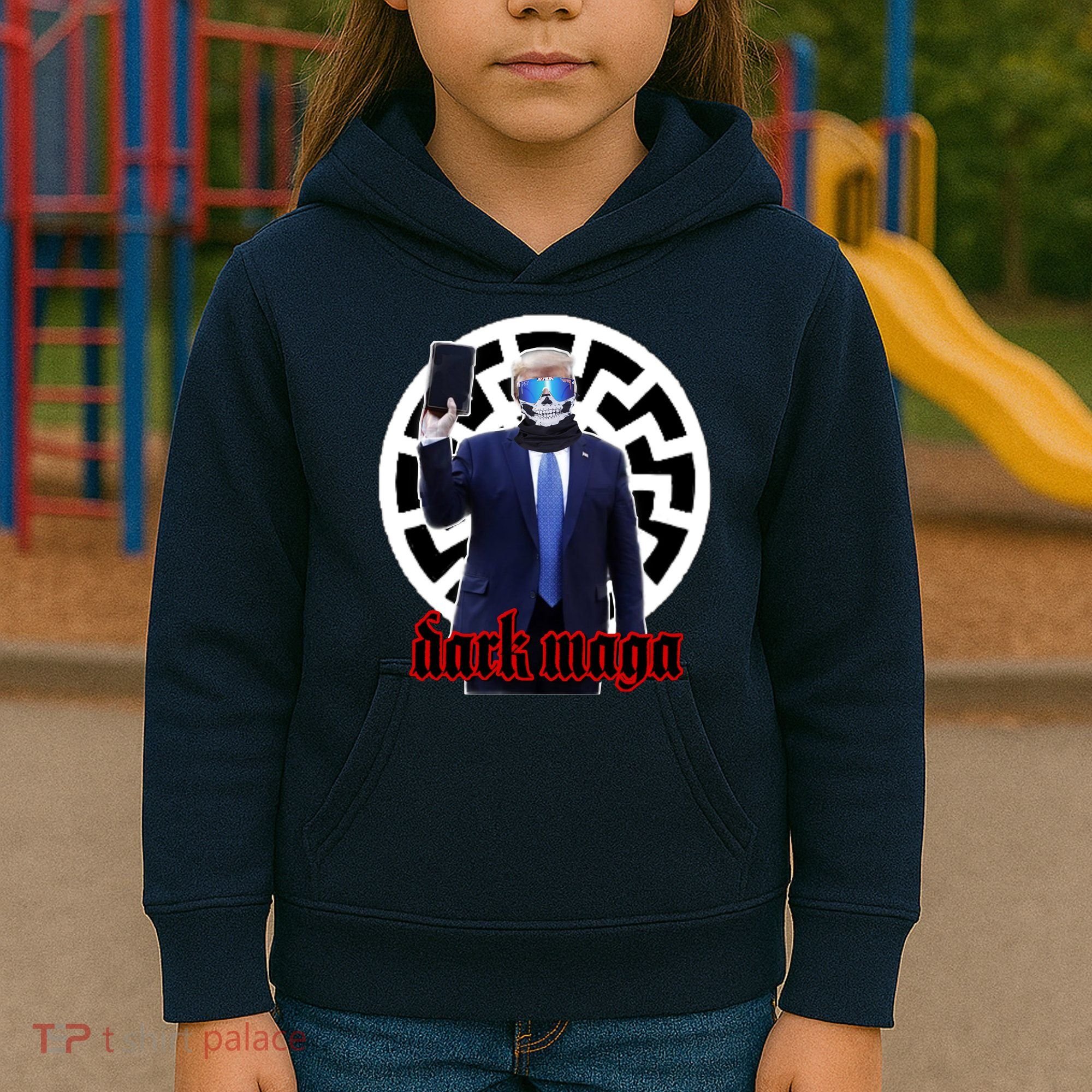 Dark Maga Donald Trump 2024 Kids Hoodie