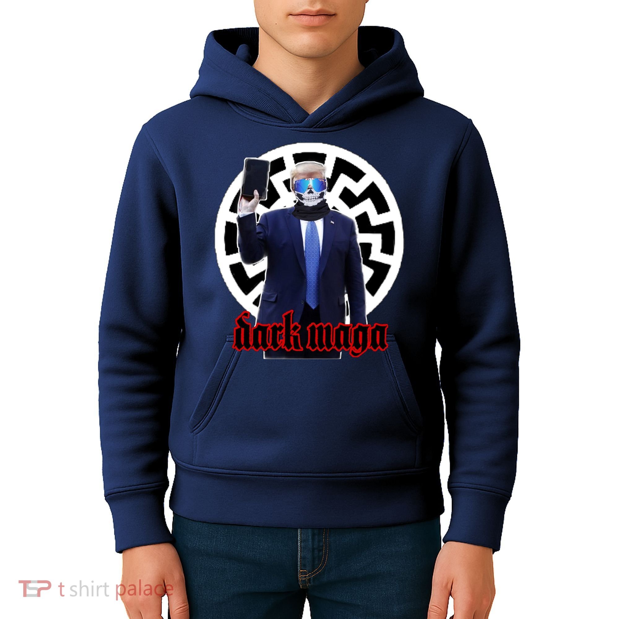 Dark Maga Donald Trump 2024 Kids Hoodie