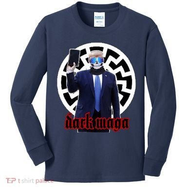 Dark Maga Donald Trump 2024 Kids Long Sleeve Shirt