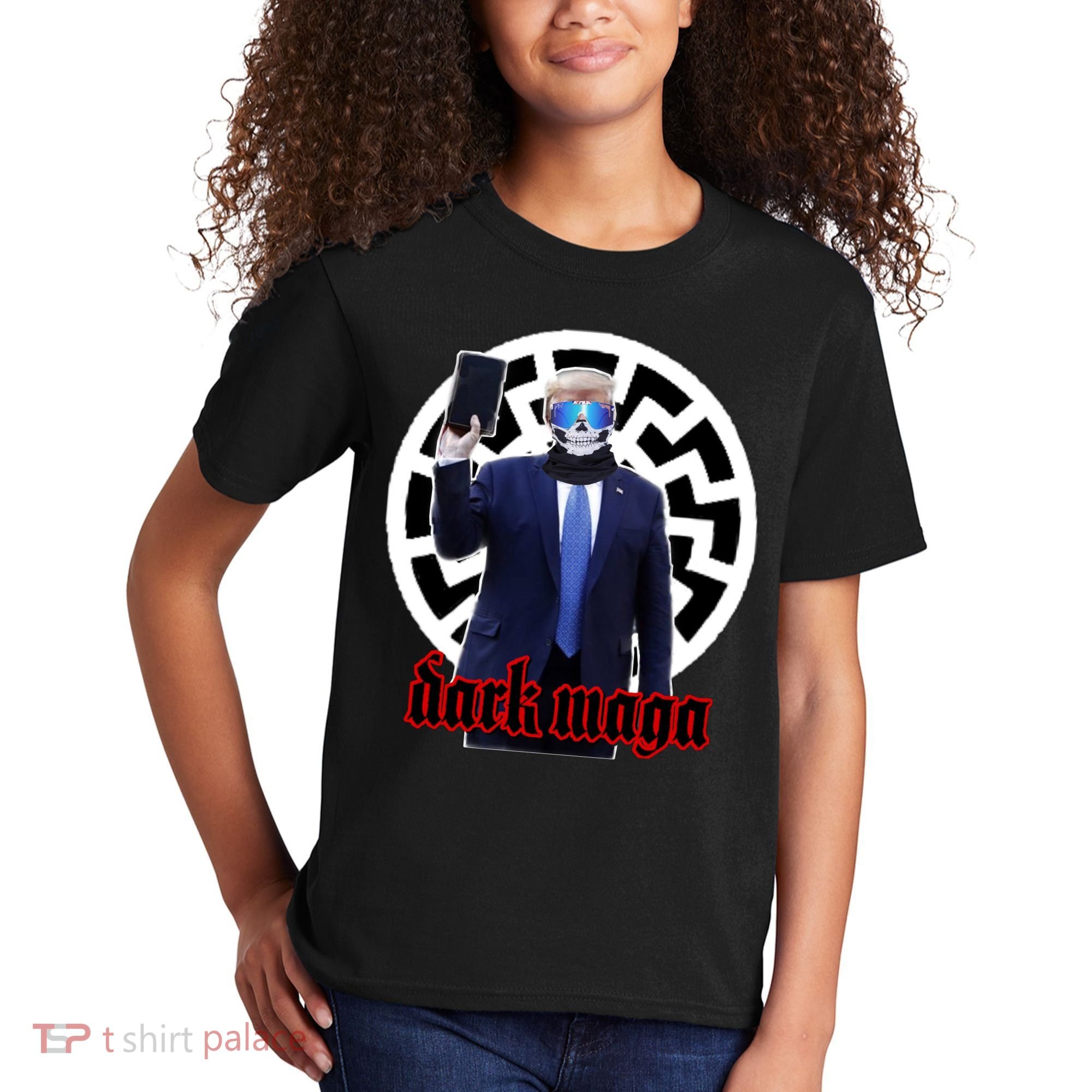 Dark Maga Donald Trump 2024 Kids T-Shirt