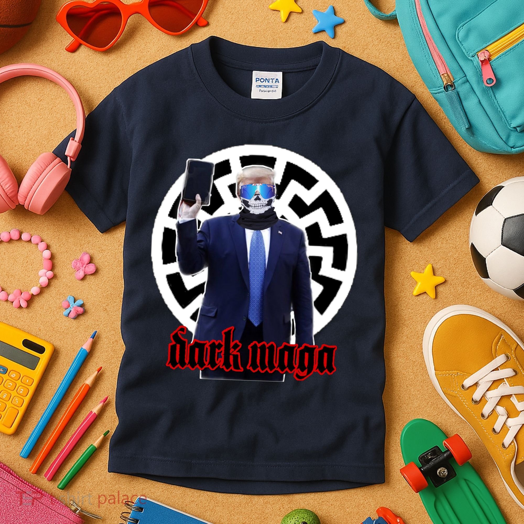 Dark Maga Donald Trump 2024 Kids T-Shirt