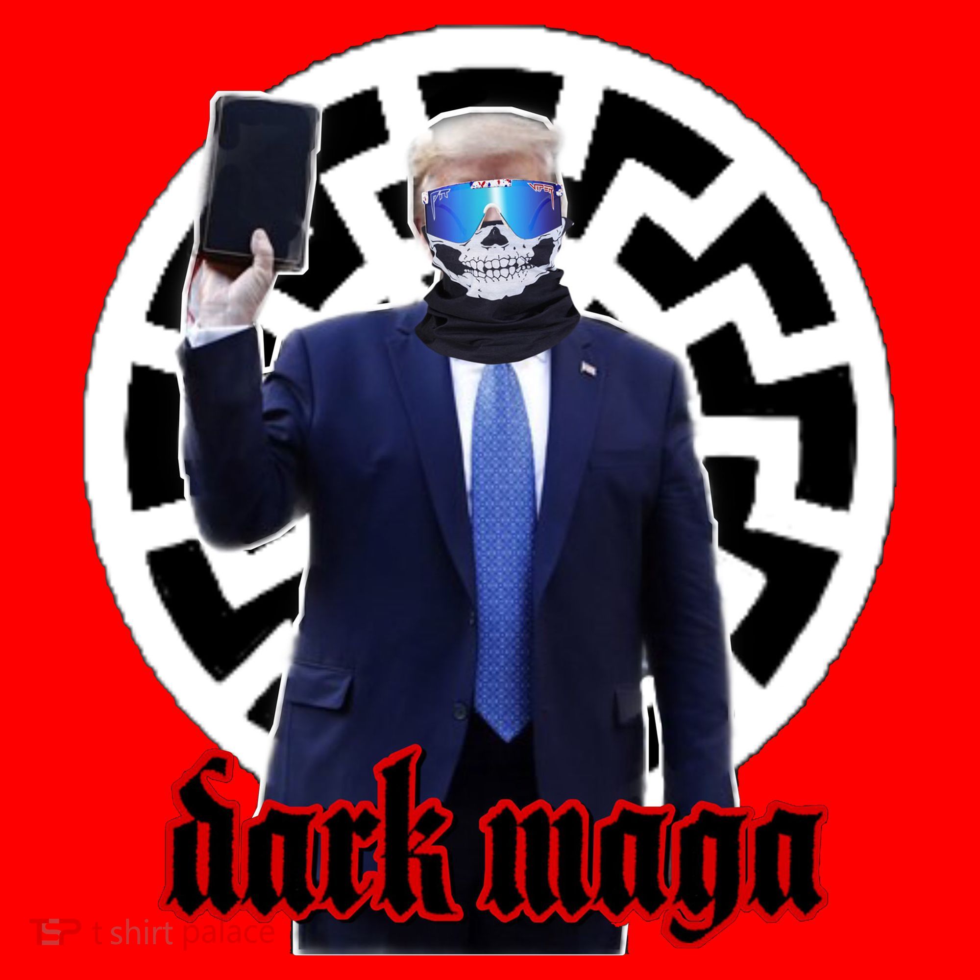 Dark Maga Donald Trump 2024 Santa Hat