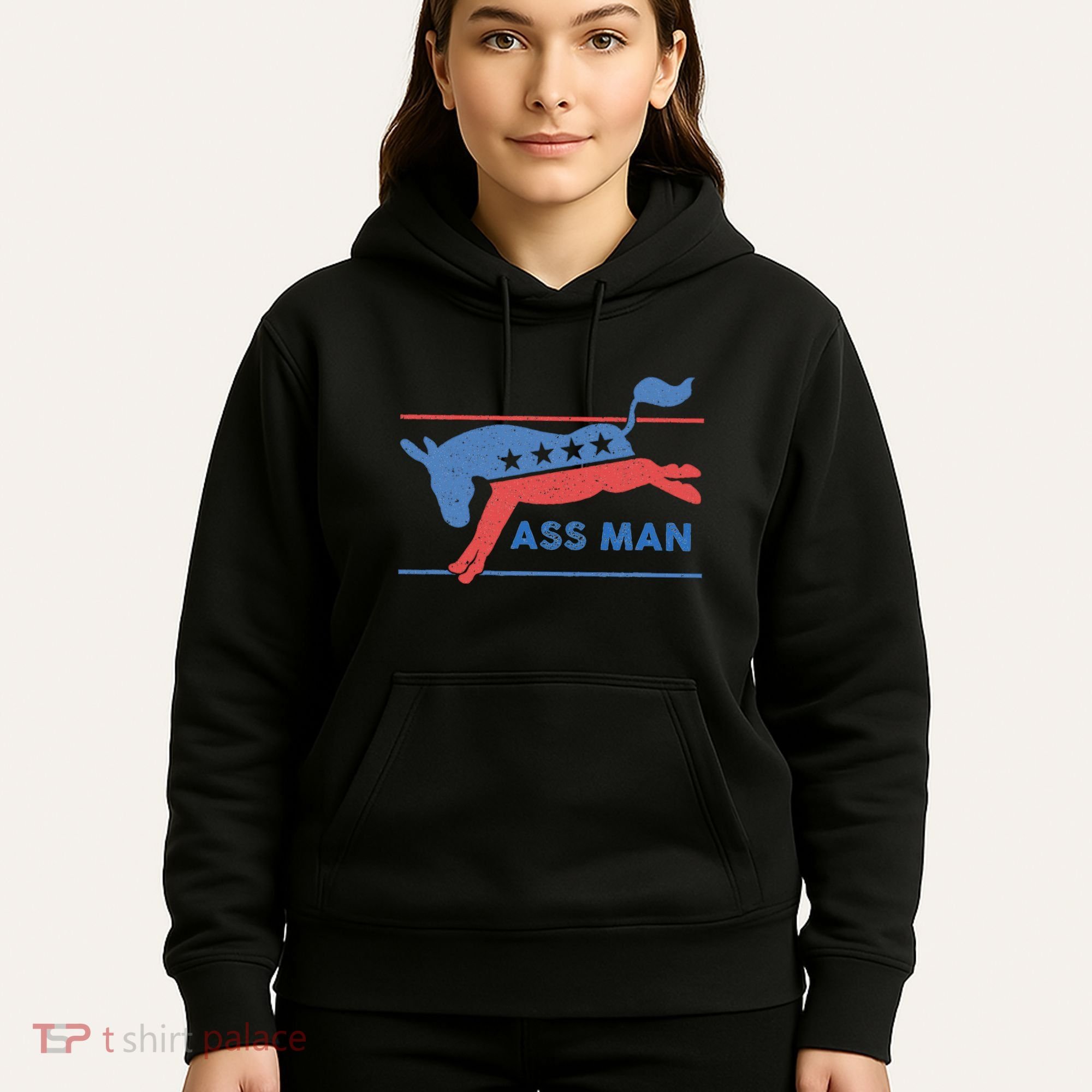 Democrat Merchandise Democratic Donkey Assman Ass Man Hoodie