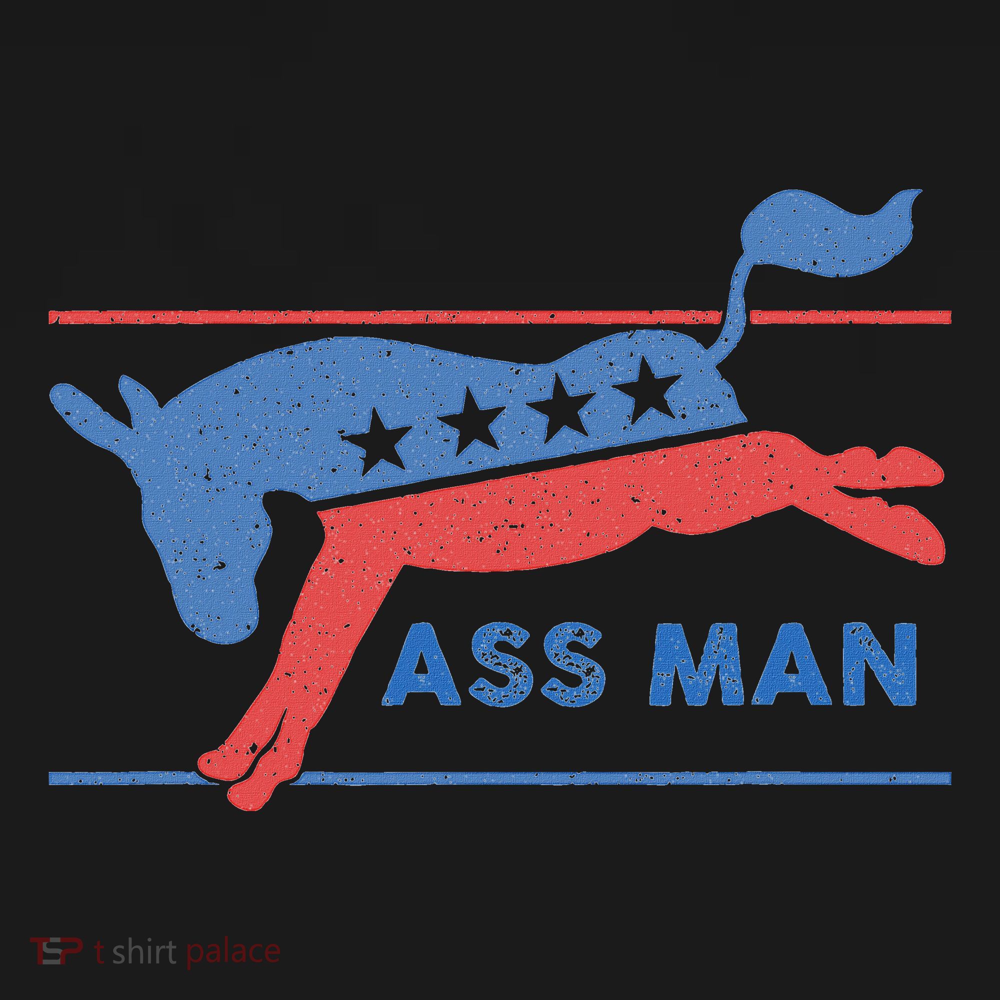 Democrat Merchandise Democratic Donkey Assman Ass Man Polo